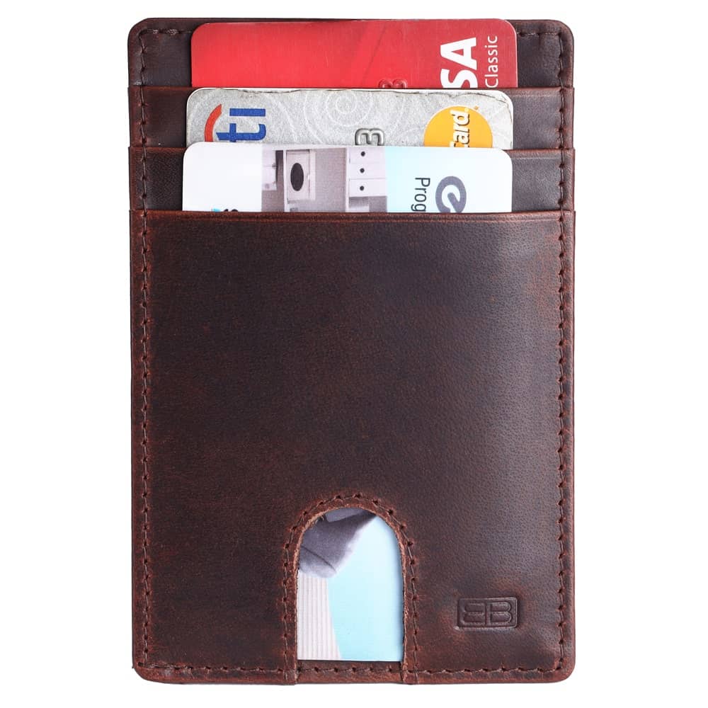Mens Minimalist Wallet Money Clip Coin Front Pocket Slim Credit Card Holder ID 
