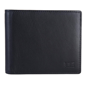 Genuine Leather Wallet For Men With Coin Pocket Four ATM Card Slots Two Slip Pockets Two Cash Compartments With RFID Without RFID | SOFT BLACK 1