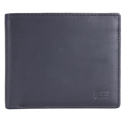 Genuine Leather Wallet For Men With Coin Pocket Four ATM Card Slots Two Slip Pockets Two Cash Compartments With RFID Without RFID | CRAZY HORSE BLACK 1