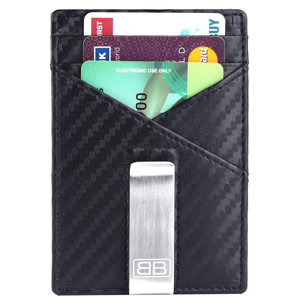 RFID Blocking Bags & Purses Wallets & Money Clips Wallets Slim Card Holder Wallet With ID Window Thin Leather Card Holder For Man Leather Card Wallet Leather Credit Card Holder 