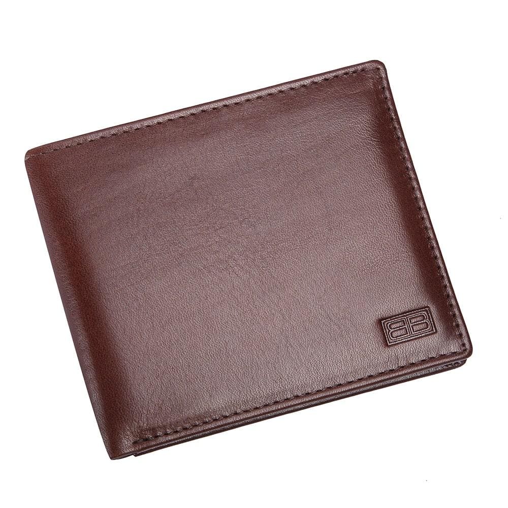 RFID Blocking Bifold Genuine Leather Slim Leather Wallet For Men | Brown