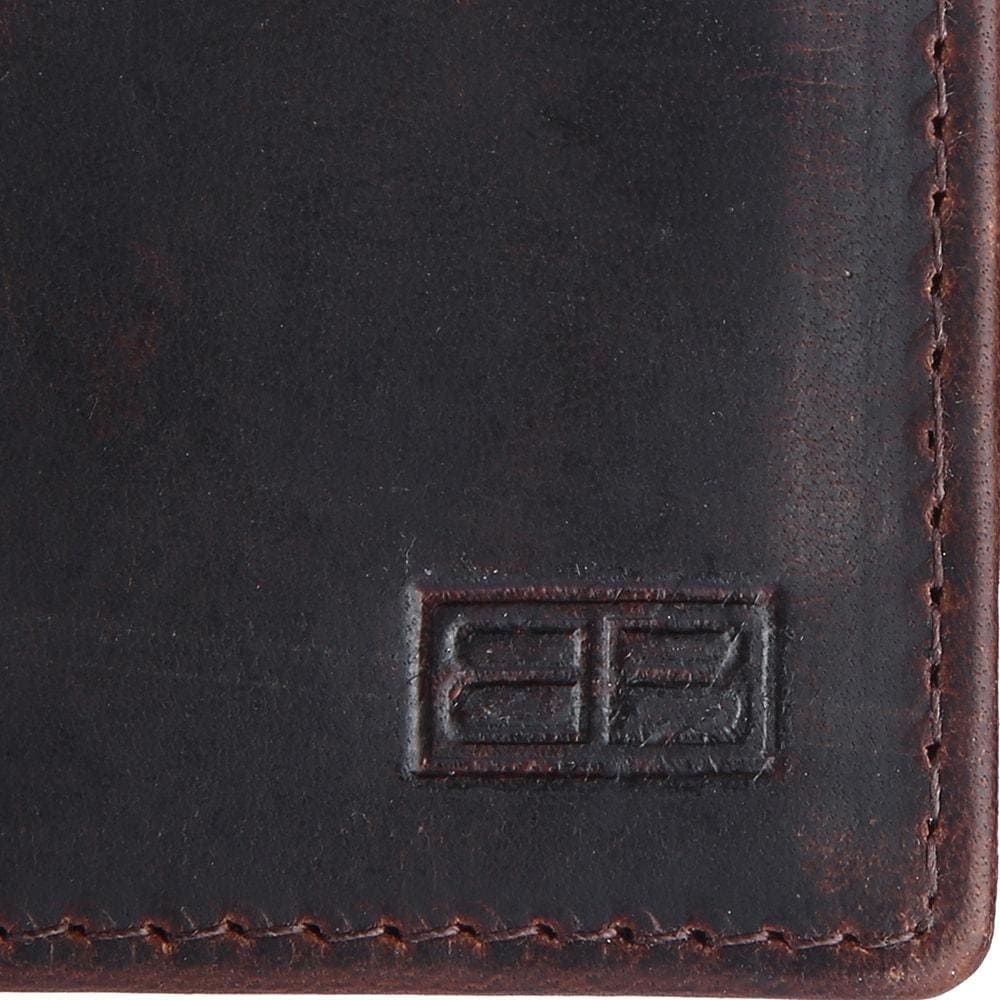 RFID Blocking Bifold Genuine Leather Wallet For Men With Coin Pocket And ID Window | Dark Brown